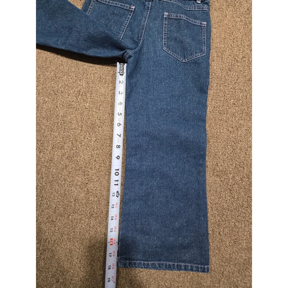 Kids Dr Seuss The Grinch Wide Leg Jeans Girls Size 4T Embroidered Sparkle‎